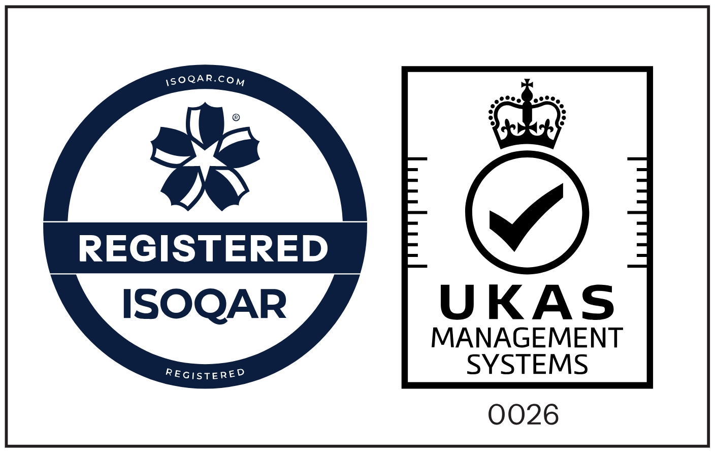 ISOQAR Registered ISO 9001 and ISO 14001 Quality Management Certification
